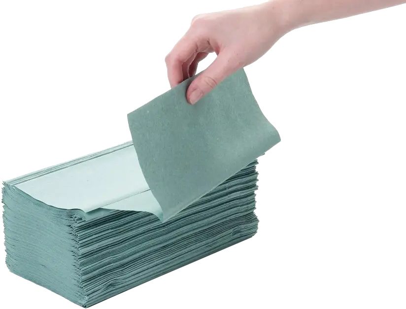 Green Interfold Hand Towel 1ply x 3600 IFG1-ST